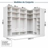 Guarda-roupa Modulado de Canto 10 Peças 9 Portas Jade CabeCasa MadeiraOriginals - 4