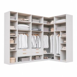 Guarda-roupa Modulado de Canto 10 Peças 9 Portas Jade Cabecasa Madeiramadeira - 6