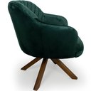 Ver imagem 6 de Kit 02 Poltronas Jade Tressê Giratória Giromad Veludo Verde - Nexta Casa