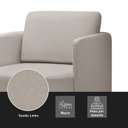 Ver imagem 5 de Poltrona para Sala de Estar Dakota Decorativa Pés Madeira Bege