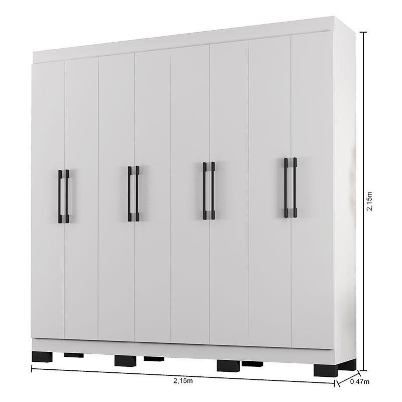 Guarda Roupa Casal B2348 Branco – Araplac - 3