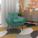 Ver imagem 2 de Poltrona Decorativa Sala de Estar Escritório Quarto Prime: Azul Turquesa