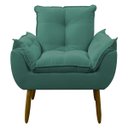 Ver imagem 1 de Poltrona Decorativa Sala de Estar Escritório Quarto Prime: Azul Turquesa