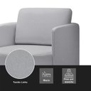 Ver imagem 5 de Poltrona para Sala de Estar Dakota Decorativa Giratória Cinza 317