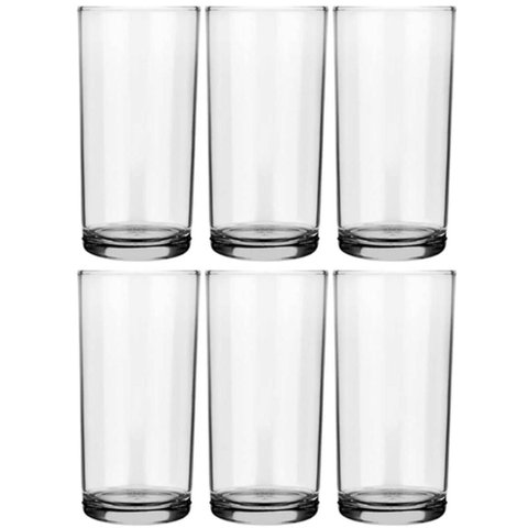Kit 6 Copos de Vidro Long Drink 300ml Cylinder Transparente para Servir Sucos Água