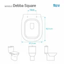 Ver imagem 5 de Assento Sanitário em MDF Debba Square Branco para bacia Roca