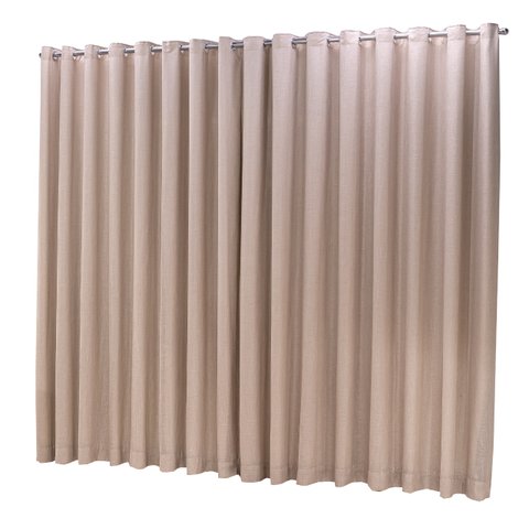 Cortina Microfibra com linho 8,00x2,80 Para Varão Duplo:Avelã