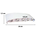 Ver imagem 2 de 1 Arandela Meia Lua de Sobrepor Led 10w Bivolt Ip65 Luz Branco Quente com 10 Fachos com Direção Cima