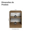 Ver imagem 2 de Balcão de Cozinha 60 Cm 1 Porta (sem Tampo) Rustic/cinza Lux Madesa Rustic/cinza