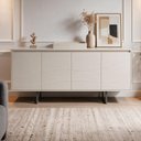 Ver imagem 4 de Aparador Buffet para Sala de Jantar 4 Portas 180cm Pés Industrial Graciosa A05 Off White - Lyam
