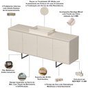 Ver imagem 5 de Aparador Buffet para Sala de Jantar 4 Portas 180cm Pés Industrial Graciosa A05 Off White - Lyam