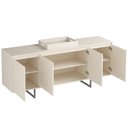 Ver mais imagens de Aparador Buffet para Sala de Jantar 4 Portas 180cm Pés Industrial Graciosa A05 Off White - Lyam