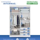 Ver imagem 6 de Guarda-roupa Solteiro 4 Portas 3 Gavetas Roma Espresso Móveis