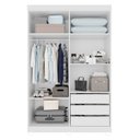 Ver imagem 3 de Guarda-roupa Solteiro 4 Portas 3 Gavetas Roma Espresso Móveis