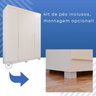 Guarda-roupa Solteiro 4 Portas 3 Gavetas Roma Espresso Móveis - 10