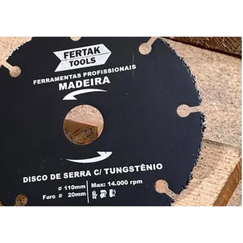 Disco Tungstênio Corte Madeira Esmerilhadeira Alta Qualidade - 6