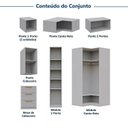 Ver imagem 5 de Guarda-Roupa Planejado de Canto 8 Peças 10 Portas Jade CabeCasa MadeiraOriginals Cinza/Urbano
