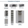 Guarda-roupa Modulado de Canto 8 Peças 10 Portas Jade CabeCasa MadeiraOriginals - 5