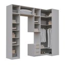 Ver imagem 6 de Guarda-Roupa Planejado de Canto 8 Peças 10 Portas Jade CabeCasa MadeiraOriginals Cinza/Urbano
