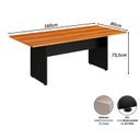 Ver imagem 3 de Mesa de Reunião 160x80cm em MDF Corporate Freijó e Preto