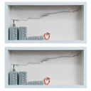 Ver imagem 6 de Kit 02 Nicho de Porcelanato Branco Calacata Polido 60x32cm