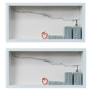 Ver imagem 1 de Kit 02 Nicho de Porcelanato Branco Calacata Polido 60x32cm