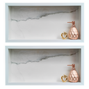 Ver imagem 2 de Kit 02 Nicho de Porcelanato Branco Calacata Polido 60x32cm