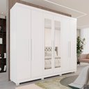 Ver imagem 2 de Guarda-Roupa Casal Casal 6 Portas 3 Gavetas com Espelho com Pés Roma Espresso Móveis