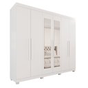 Ver imagem 4 de Guarda-Roupa Casal Casal 6 Portas 3 Gavetas com Espelho com Pés Roma Espresso Móveis
