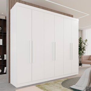 Guarda-Roupa Casal Casal 6 Portas 3 Gavetas Roma Espresso Móveis