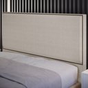 Ver imagem 2 de Cabeceira Cama Box Queen com Tachas 160 Cm Vicenza L02 Linho Bege - Lyam Decor