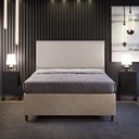 Ver imagem 3 de Cabeceira Cama Box Queen com Tachas 160 Cm Vicenza L02 Linho Bege - Lyam Decor