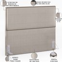 Ver imagem 4 de Cabeceira Cama Box Queen com Tachas 160 Cm Vicenza L02 Linho Bege - Lyam Decor