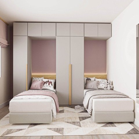 Guarda-Roupa Modulado 6 Peças 10 Portas Jade CabeCasa MadeiraOriginals Cinza/Urbano