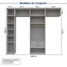 Guarda-roupa Modulado 6 Peças 10 Portas Jade CabeCasa MadeiraOriginals - 4