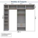 Ver imagem 4 de Guarda-roupa Modulado 6 Peças 10 Portas Jade CabeCasa MadeiraOriginals