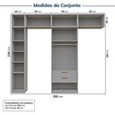 Ver imagem 4 de Guarda-Roupa Planejado 6 Peças 10 Portas Jade CabeCasa MadeiraOriginals Cinza/Urbano