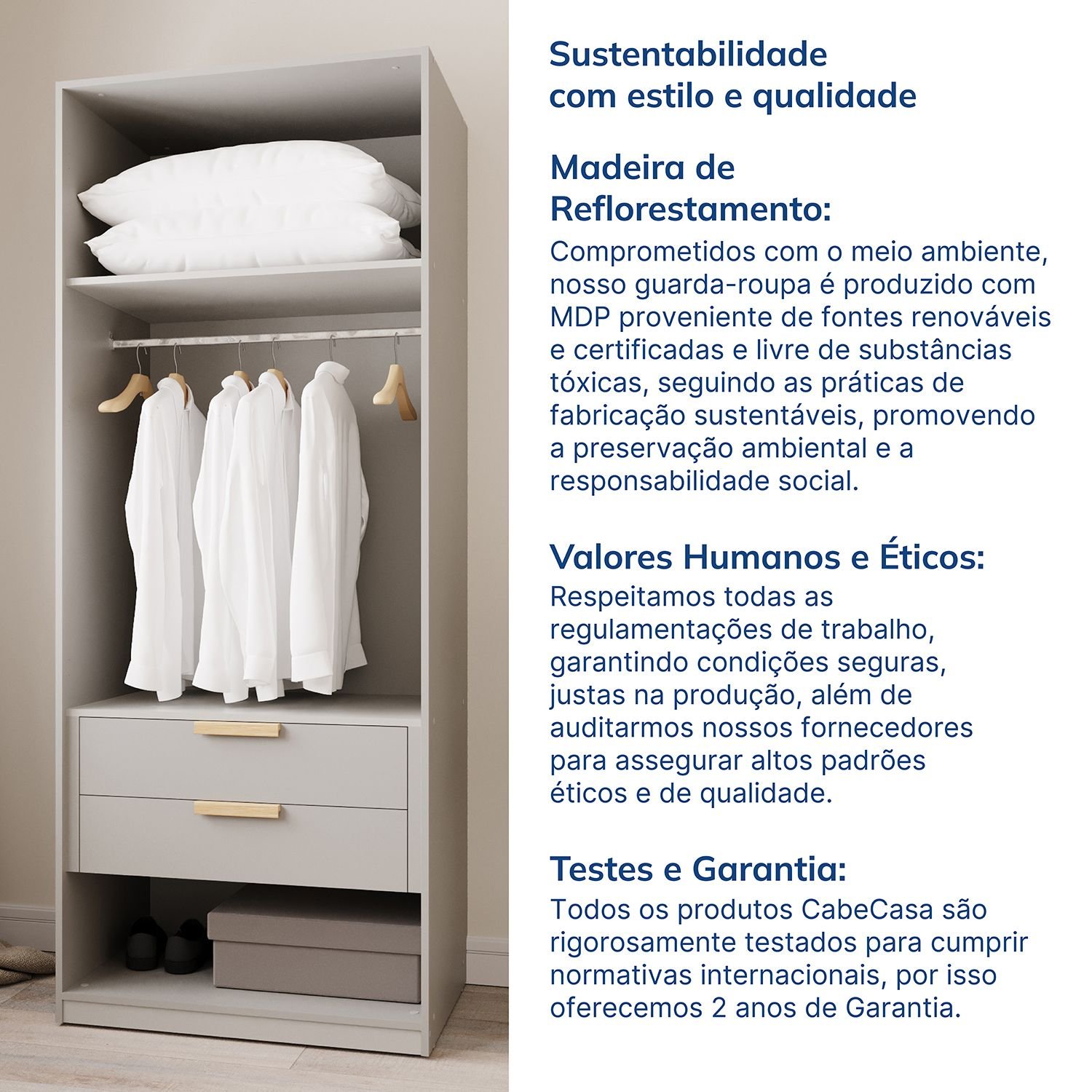 Guarda-Roupa Modulado 6 Peças 10 Portas Jade CabeCasa