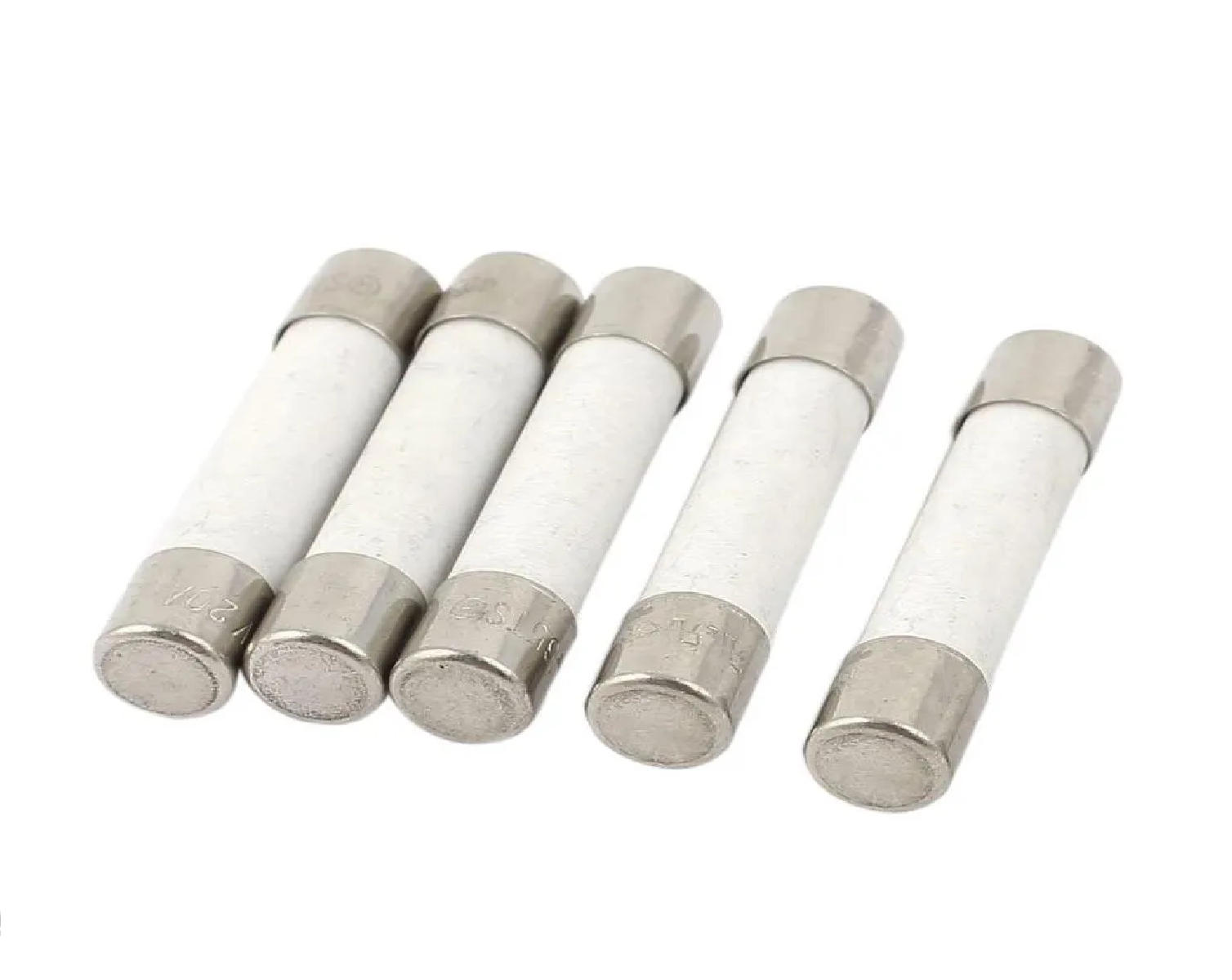 5-Pack 25A 250V Slow Blow Ceramic Fuses - 3AG Size (1/4" X 1-1/4", 6.85mm X 32mm)