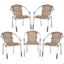 Ver imagem 1 de 5 Cadeira Maresia Aluminio Polido Fibra Sintetica Tr. Simples - Capuccino