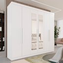 Ver imagem 2 de Guarda-Roupa Casal Casal 6 Portas 3 Gavetas com Espelho Roma Espresso Móveis