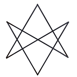 Hexagrama Unicursal em Ferro 30cm Símbolo Ocultista - 1