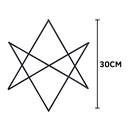 Ver imagem 2 de Hexagrama Unicursal em Ferro 30cm Símbolo Ocultista