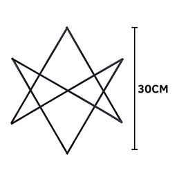 Hexagrama Unicursal em Ferro 30cm Símbolo Ocultista - 2