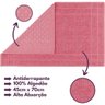 Jogo 5pçs 2 Banho + 2 Rosto + 1 Tapete P-banheiro 100% Algodão Alta Absorção - Rosê - 5