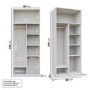 Ver imagem 3 de Guarda-Roupa Planejado 2 Portas com Prateleiras Jade CabeCasa MadeiraOriginals Branco/Fosco