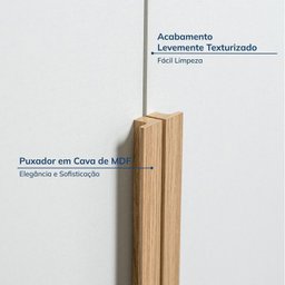 Guarda-roupa Modulado 2 Portas com Prateleiras Jade Cabecasa Madeiramadeira - 4