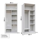 Ver imagem 3 de Guarda-roupa Modulado 2 Portas com Prateleiras Jade CabeCasa MadeiraOriginals