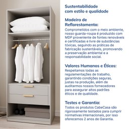 Guarda-Roupa Modulado 9 Peças 13 Portas Jade CabeCasa MadeiraOriginals Cinza/Urbano - 15 Guarda-Roupa Modulado 9 Peças 13 Portas Jade CabeCasa MadeiraOriginals Cinza/Urbano - 15