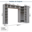 Ver imagem 4 de Guarda-Roupa Planejado 9 Peças 13 Portas Jade CabeCasa MadeiraOriginals Cinza/Urbano